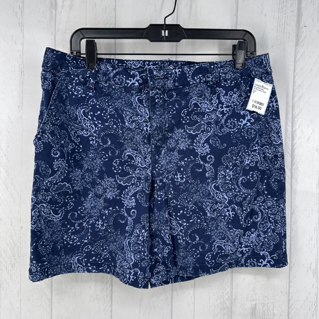 12 flo print twill shorts