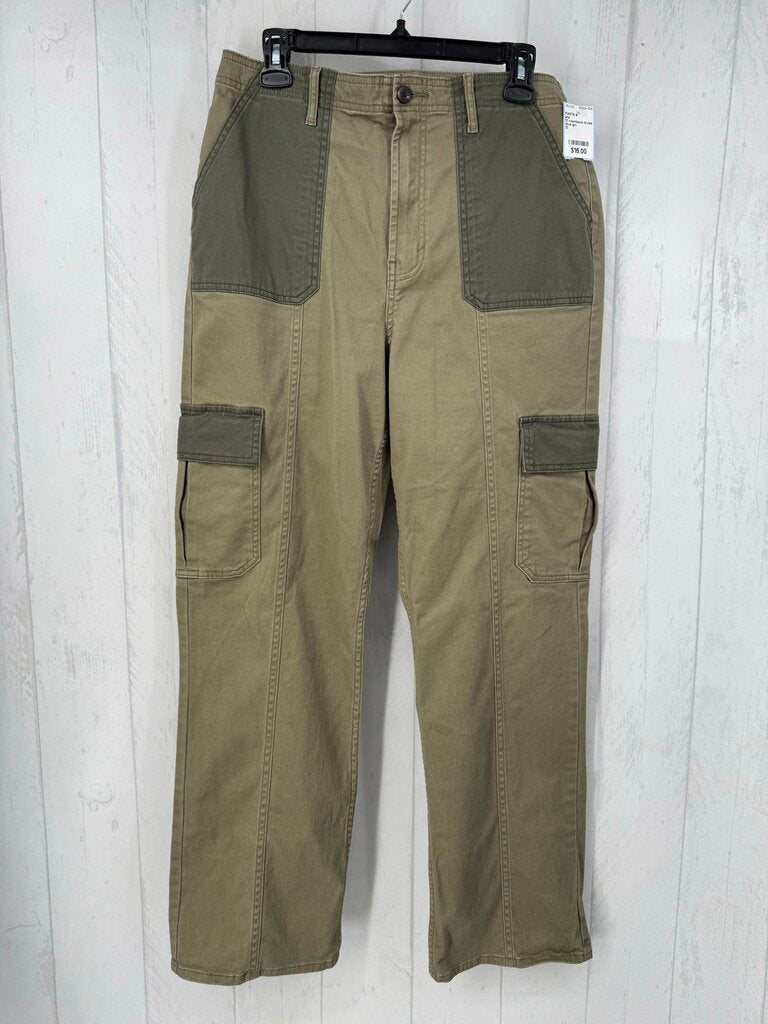 12 colorblock hi-rise straight leg pant