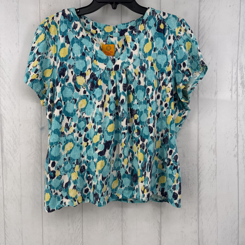 XLp printed notch neck s/s tee