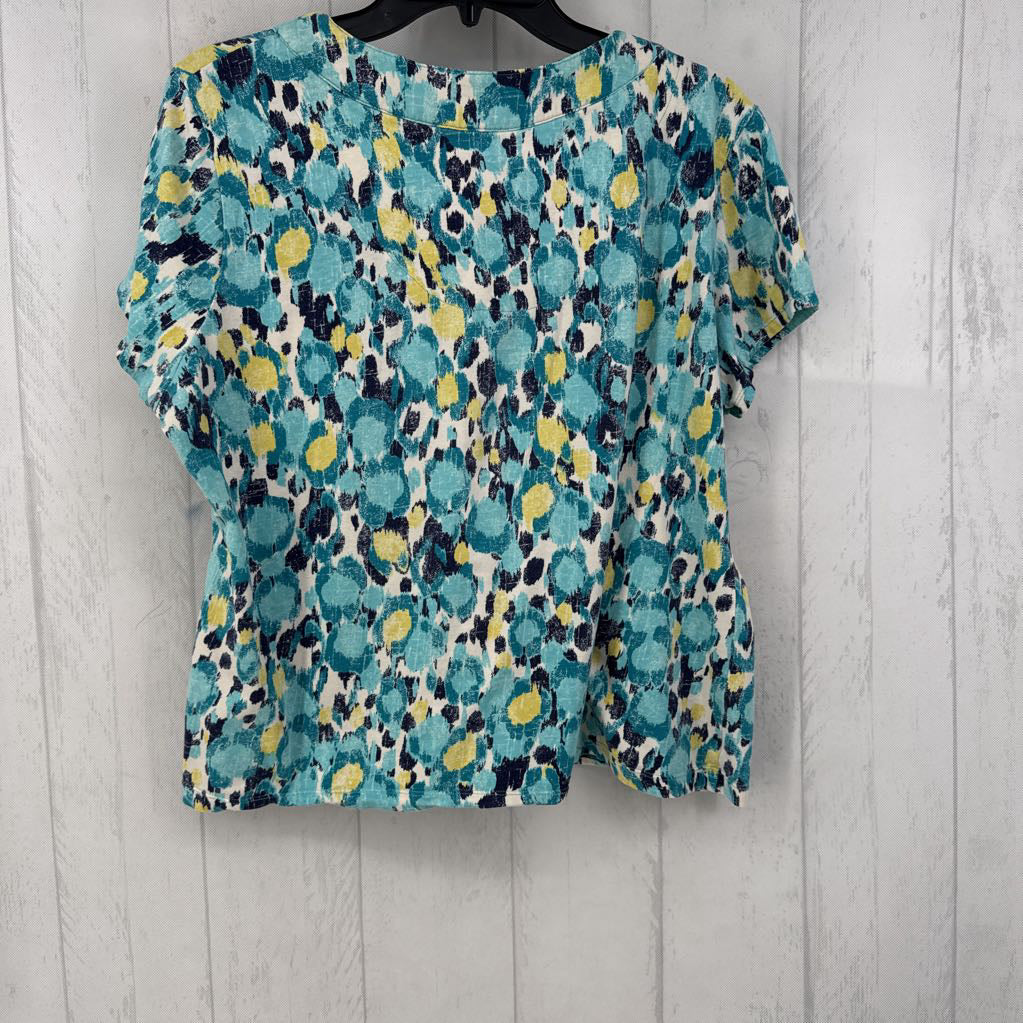 XLp printed notch neck s/s tee