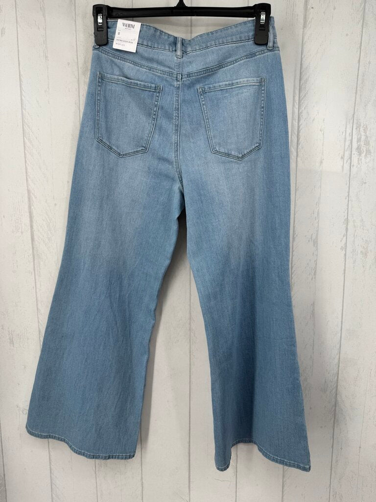 8s hi-rise wide leg jean