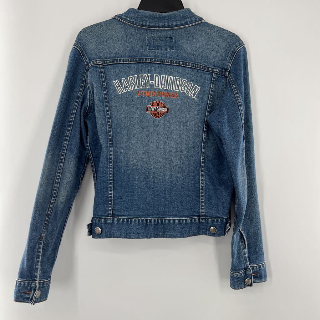 L denim jacket-harley davidson