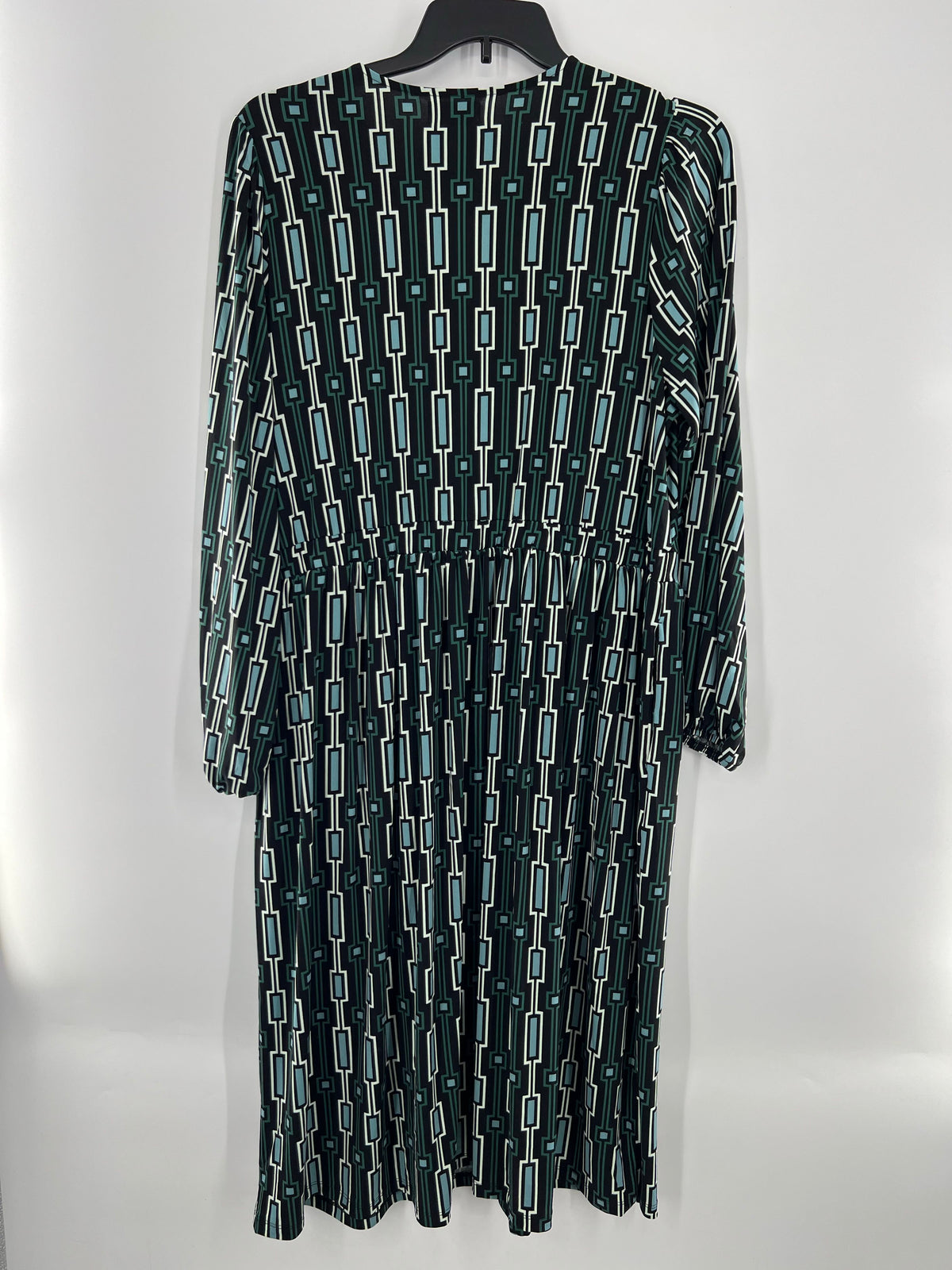 18/20 printed crossover l/s dress