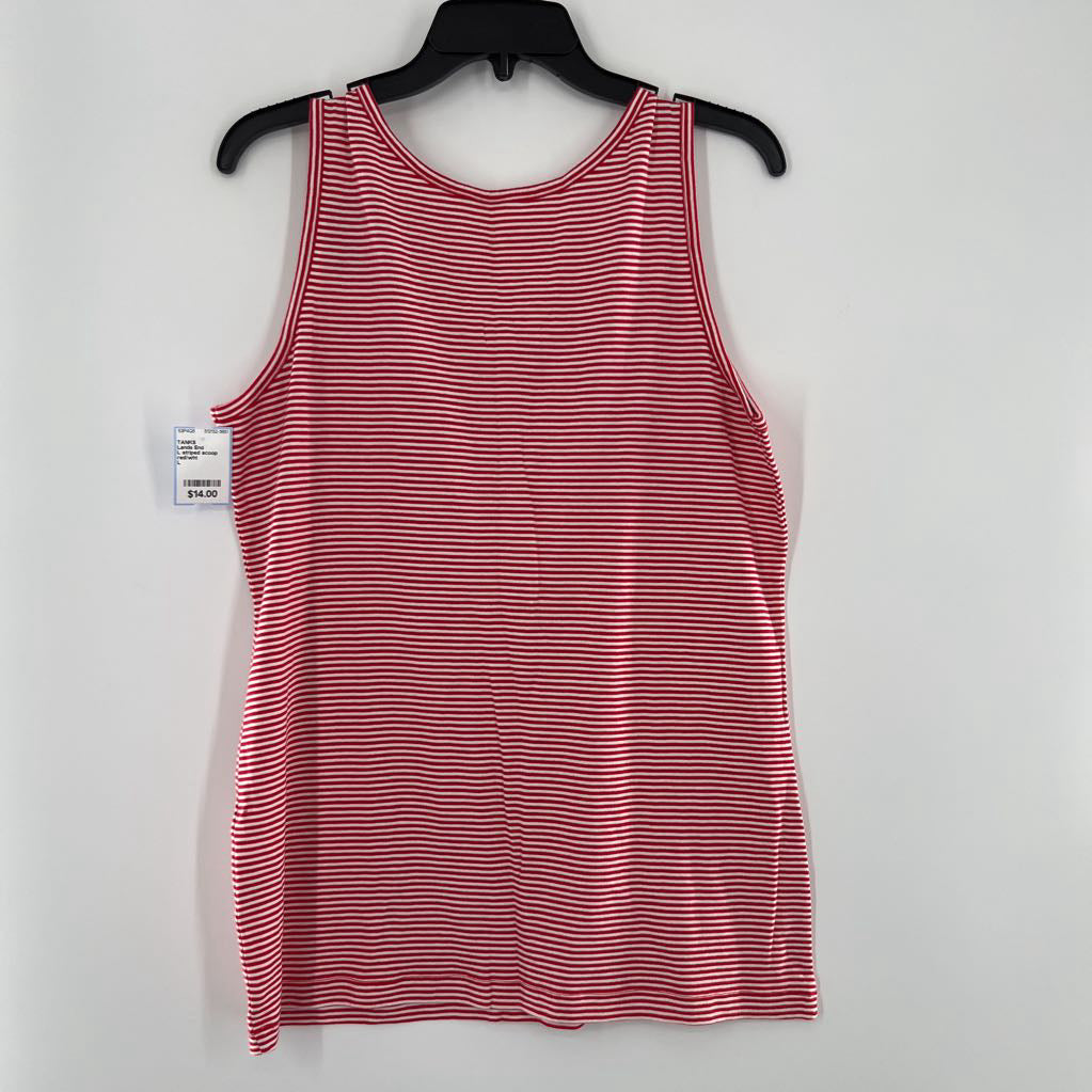 L striped scoop neck tank