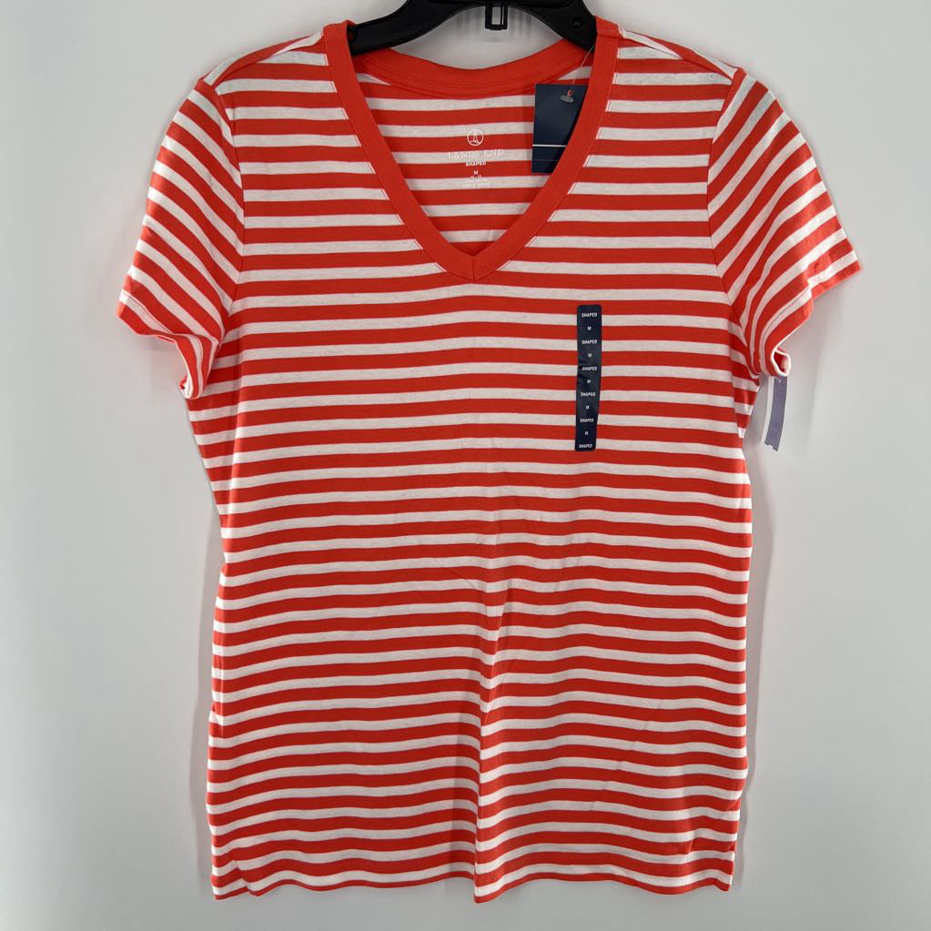 M striped v-neck s/s tee