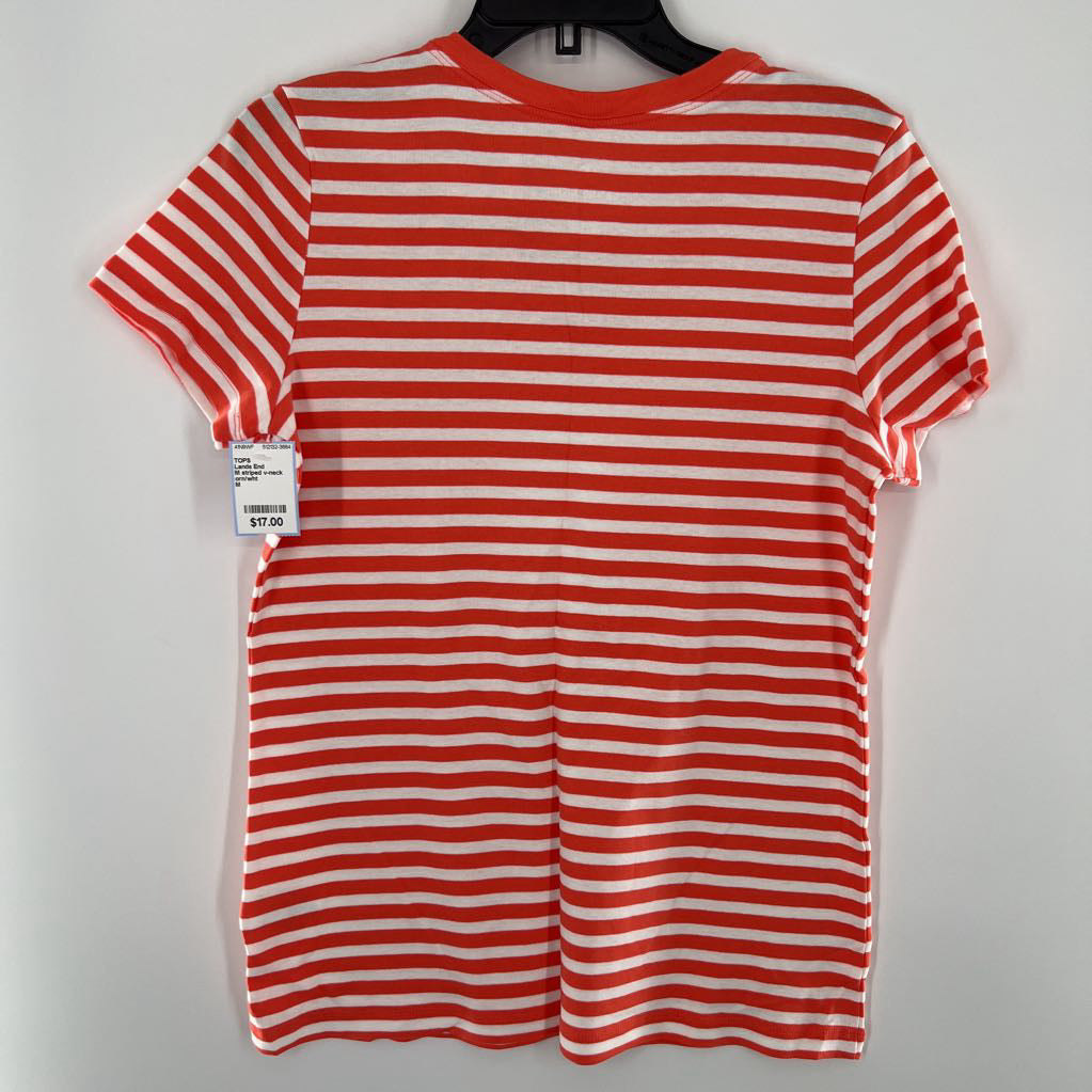 M striped v-neck s/s tee
