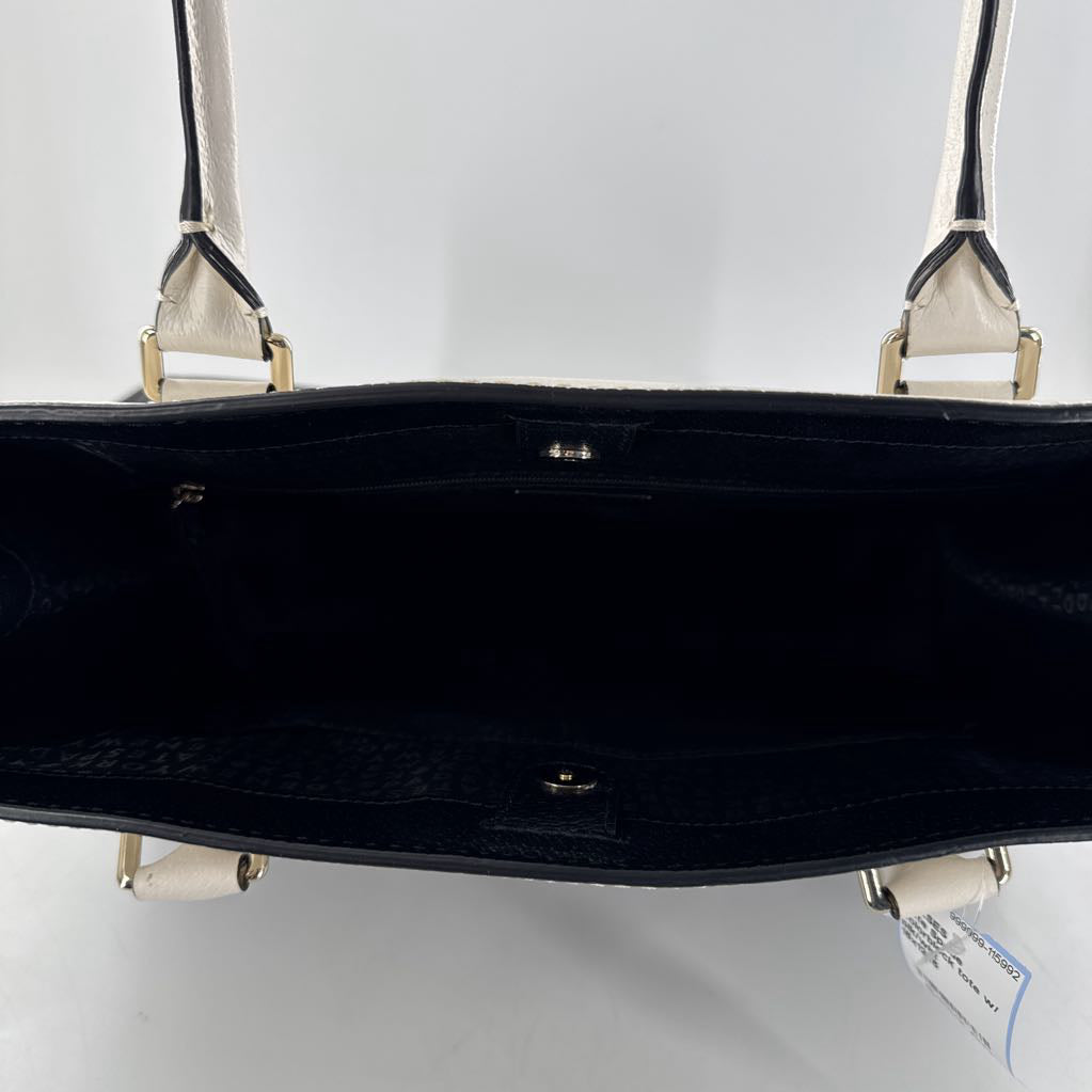 colorblock tote w/ zip pocket