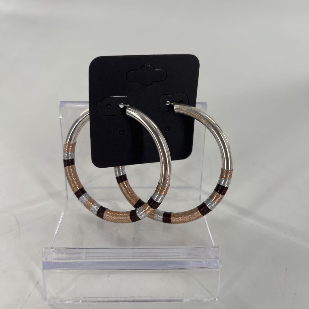 silver & gold hoop earrings