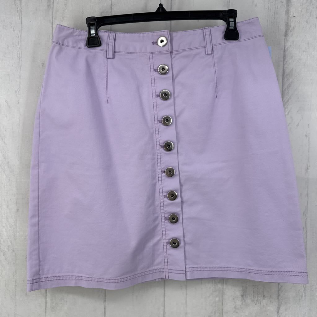 Button Front Pencil Skirt