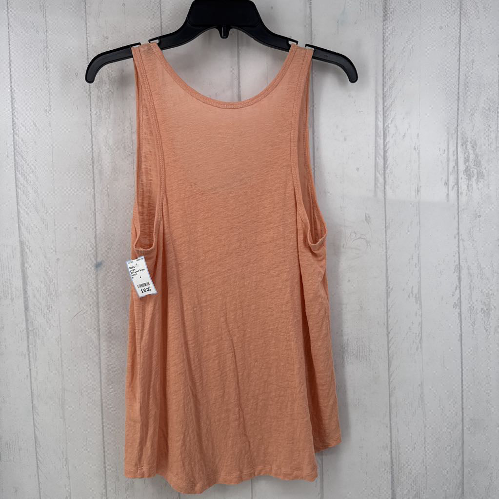 100% Linen Scoop Tank