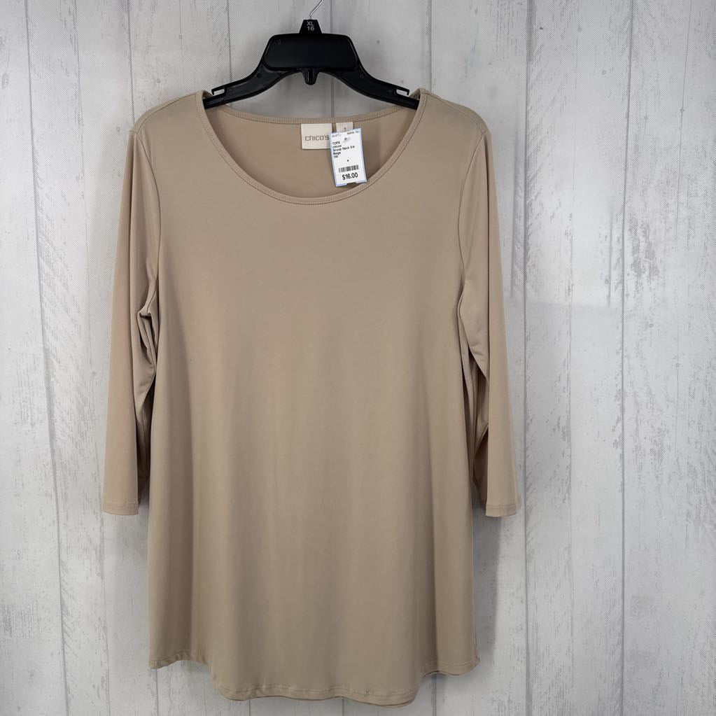 Scoop Neck 3/4 Sleeve