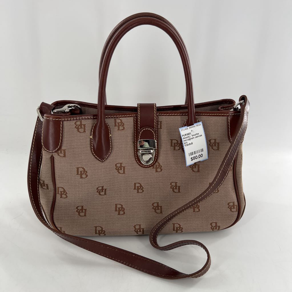 monogram canvas satchel