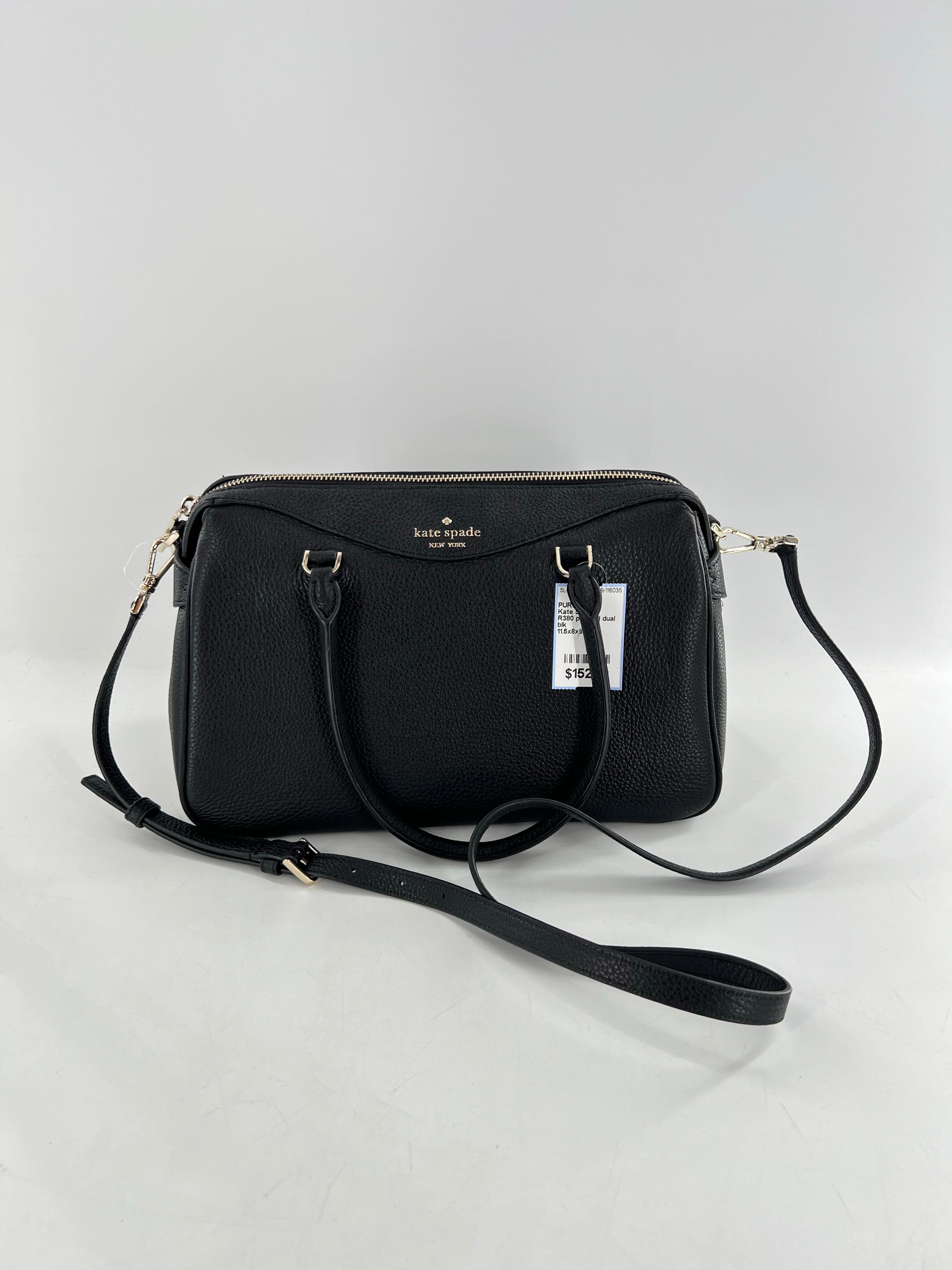 R380 pebbled dual handle satchel