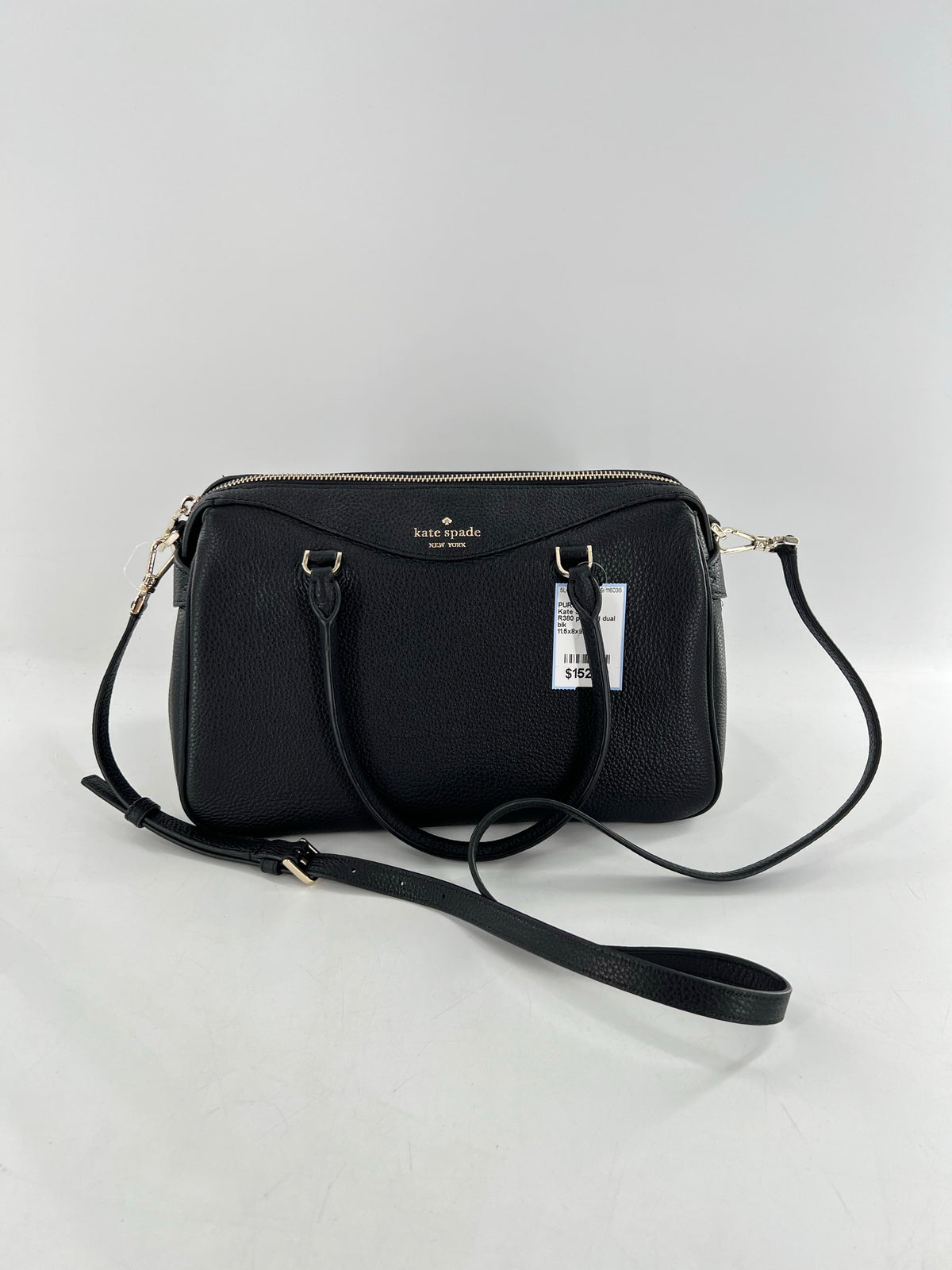 R380 pebbled dual handle satchel