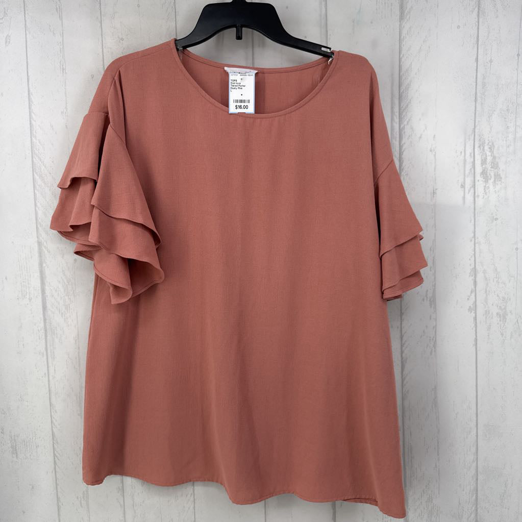 Tiered Flutter Sleeve Top