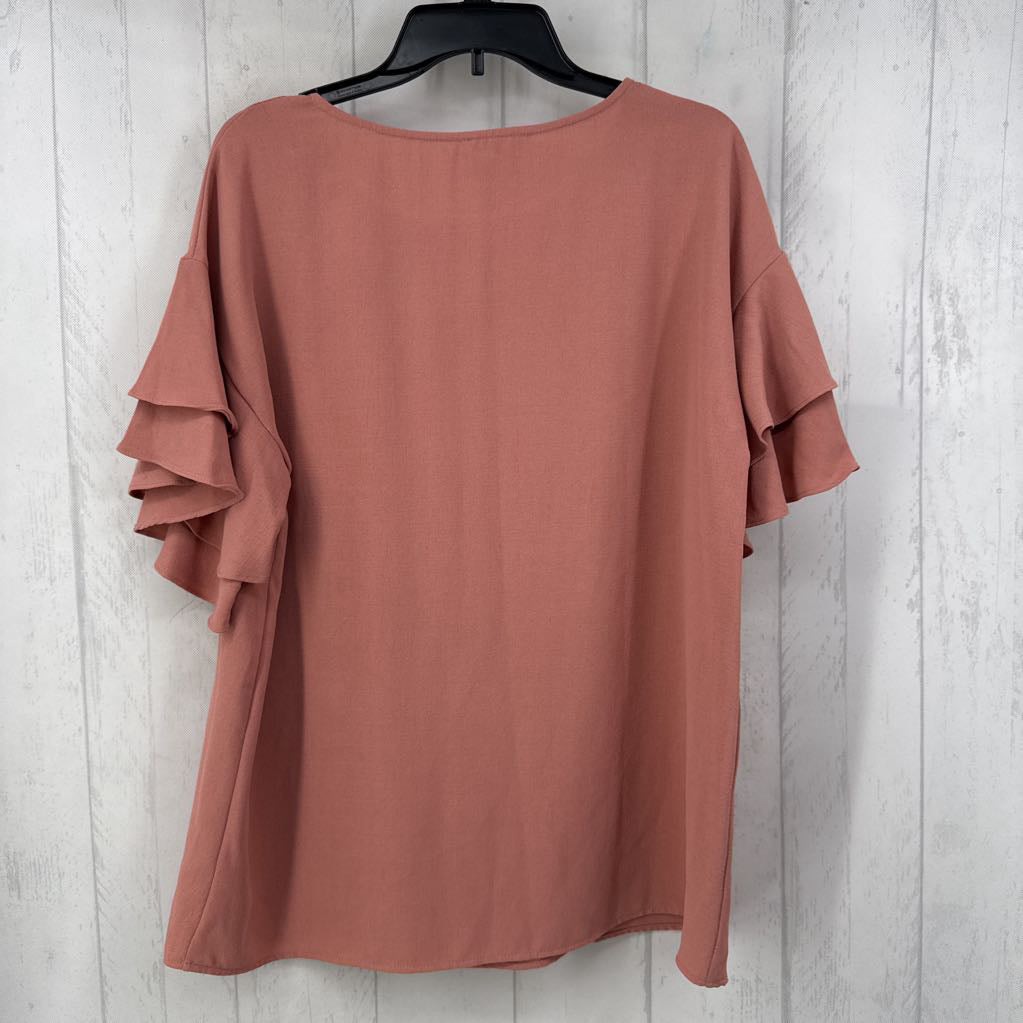 Tiered Flutter Sleeve Top