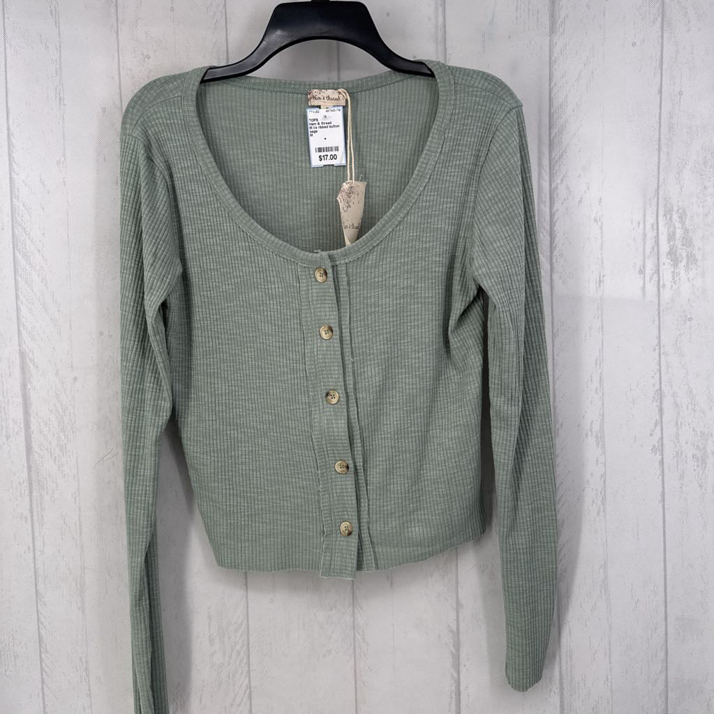 M l/s ribbed button top