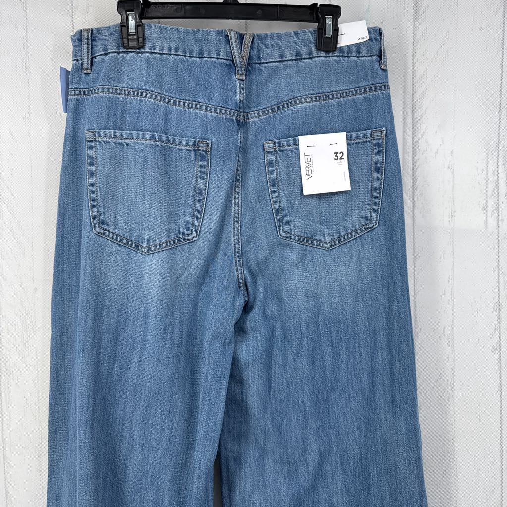 NWT The Olivia Lightwash Wide Leg Jeans