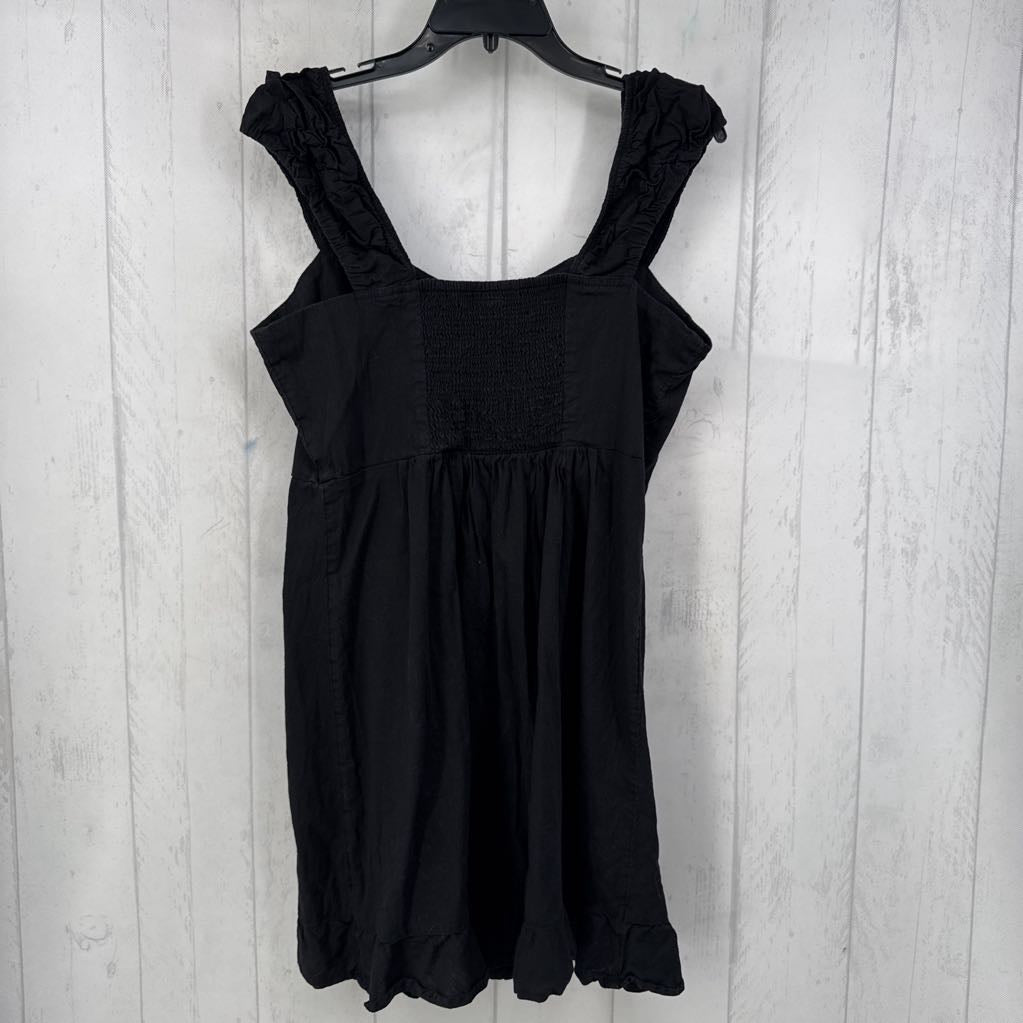 L ruffle hem smocked dress