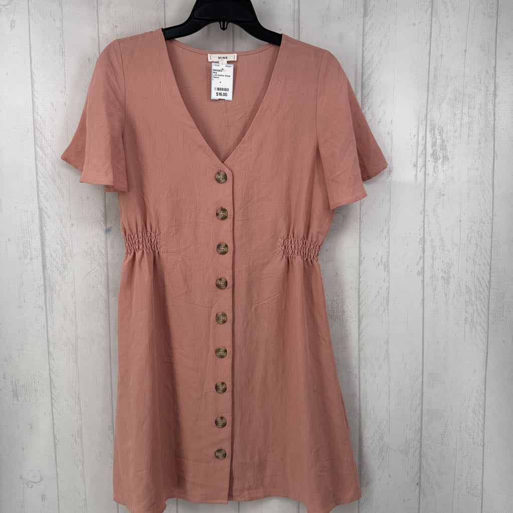 L s/s button dress