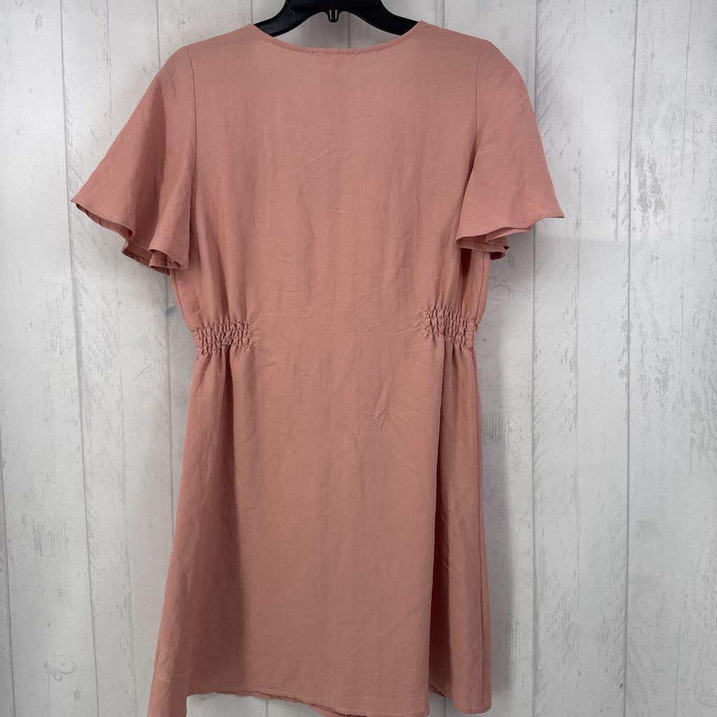 L s/s button dress