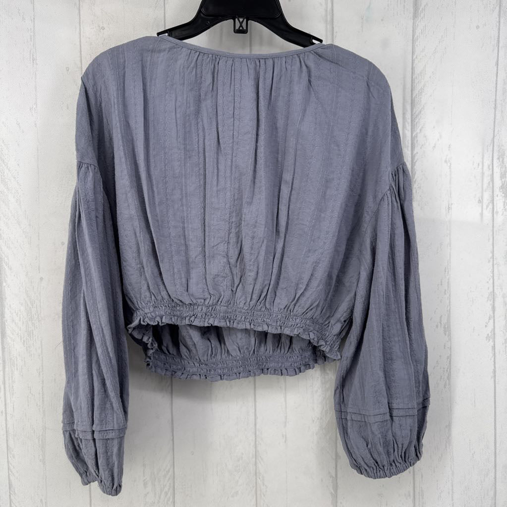 R25 XL l/s v-neck crop top