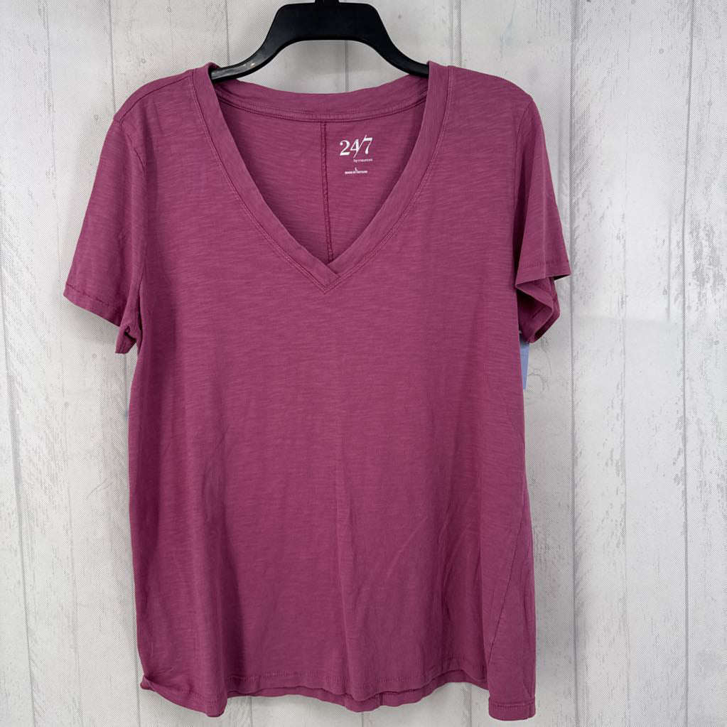 L s/s v-neck top