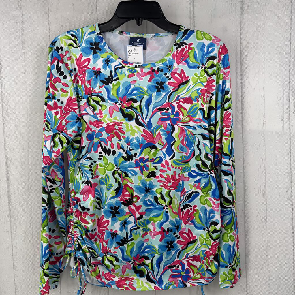 L s/s floral top