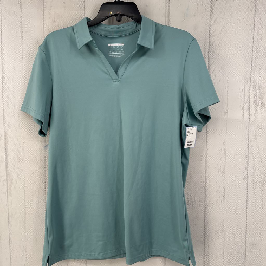 L s/s polo top