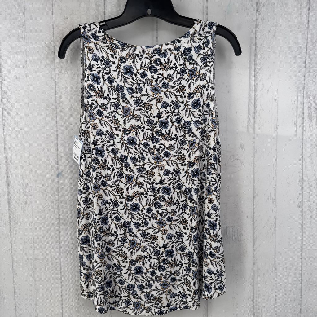 M flower print v-neck tank