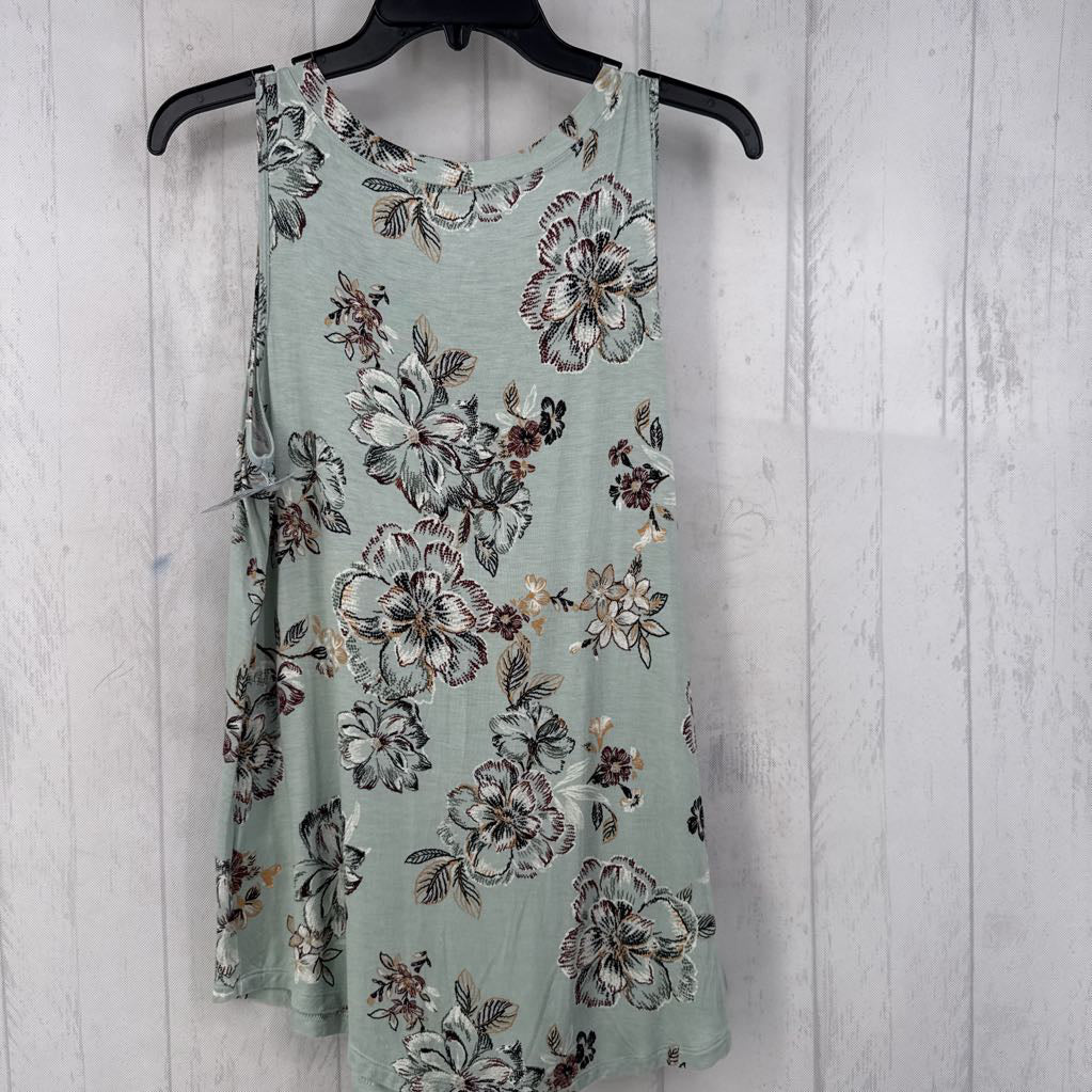 M flower print v-neck tank