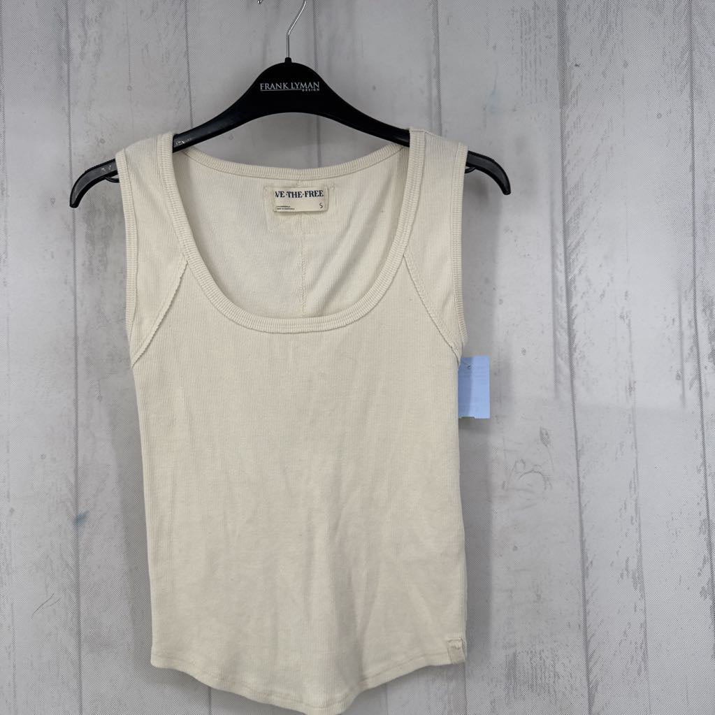 Ribbed Tank w/ Rounded Hemline