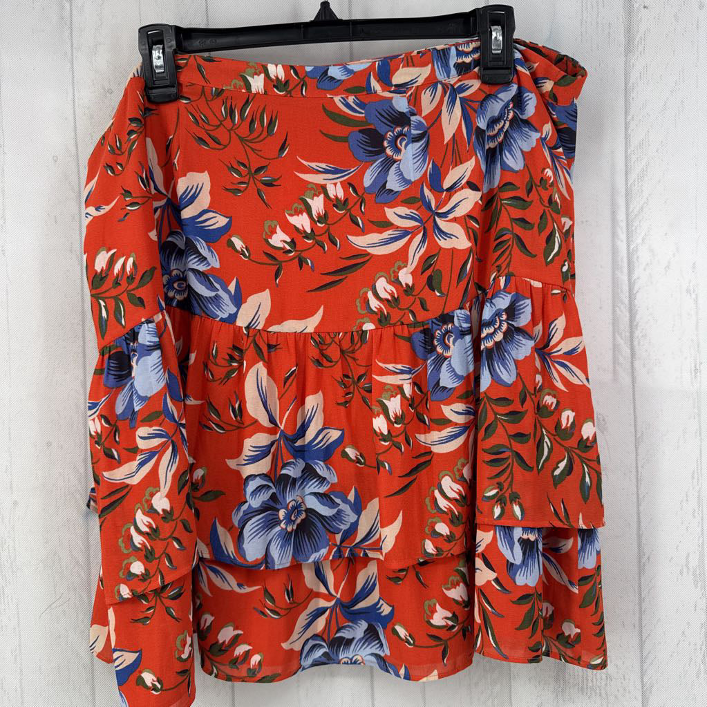 Floral Tiered Ruffle Skirt