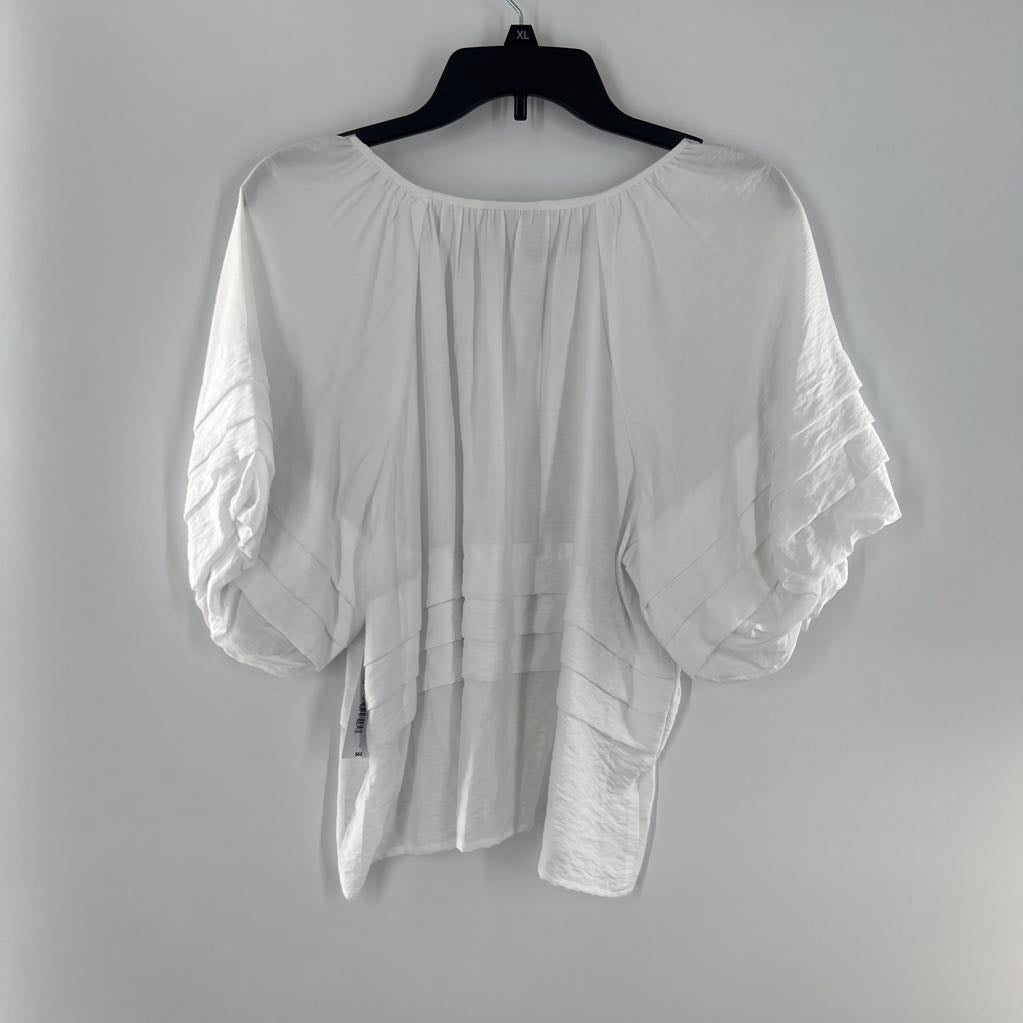R44 L round neck layered s/s top