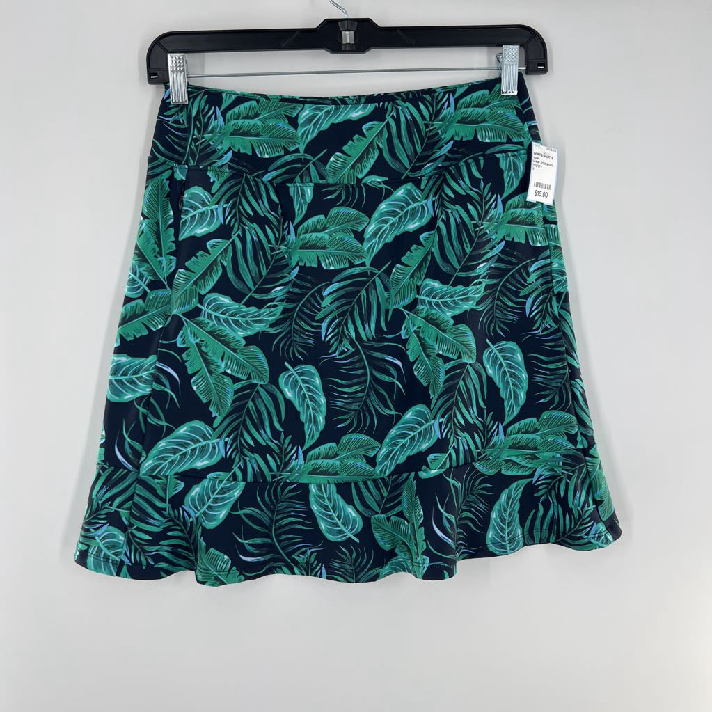 L leaf print skort
