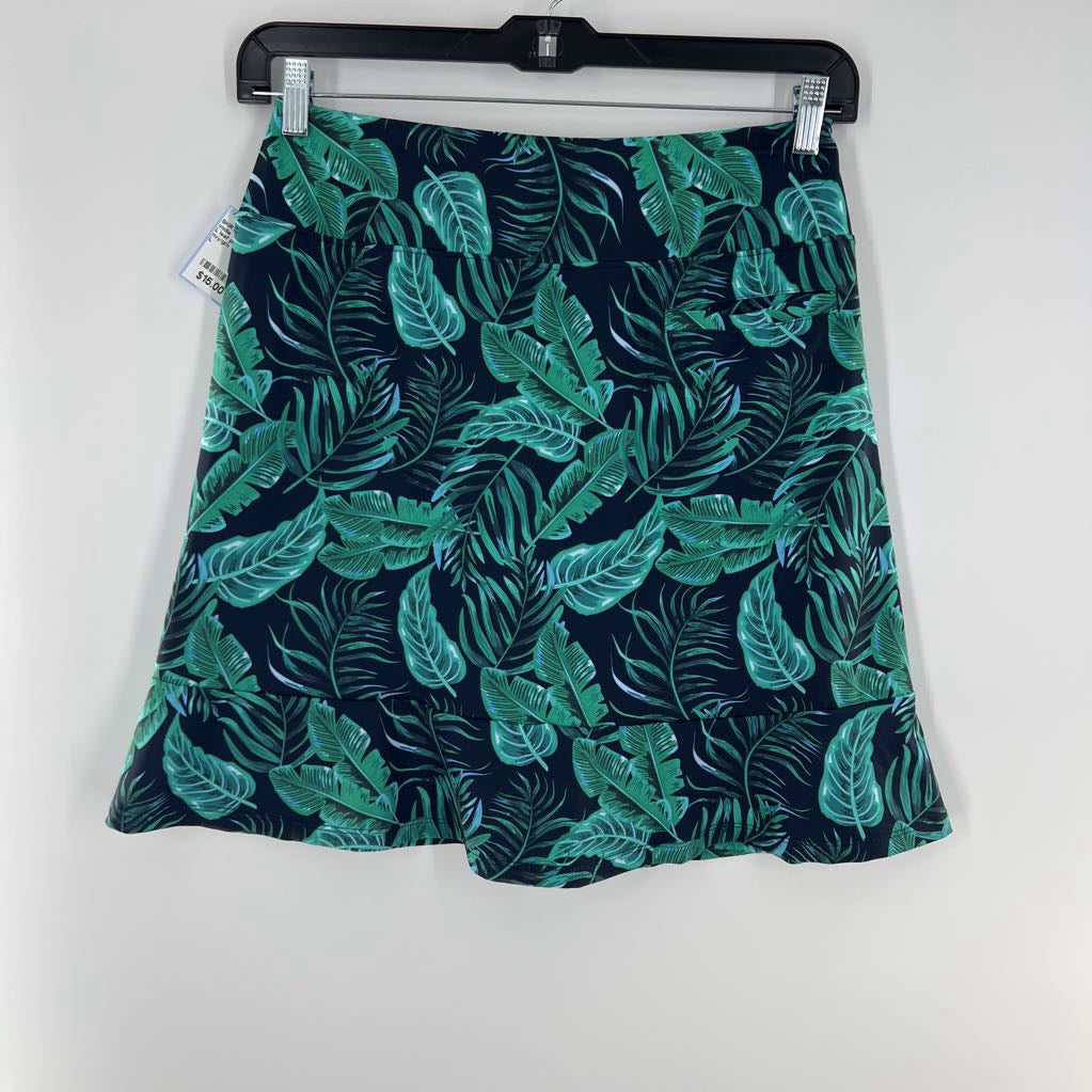 L leaf print skort