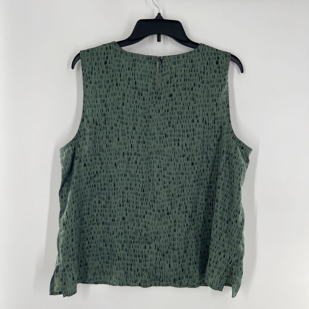 R158 L printed jewel neck shell
