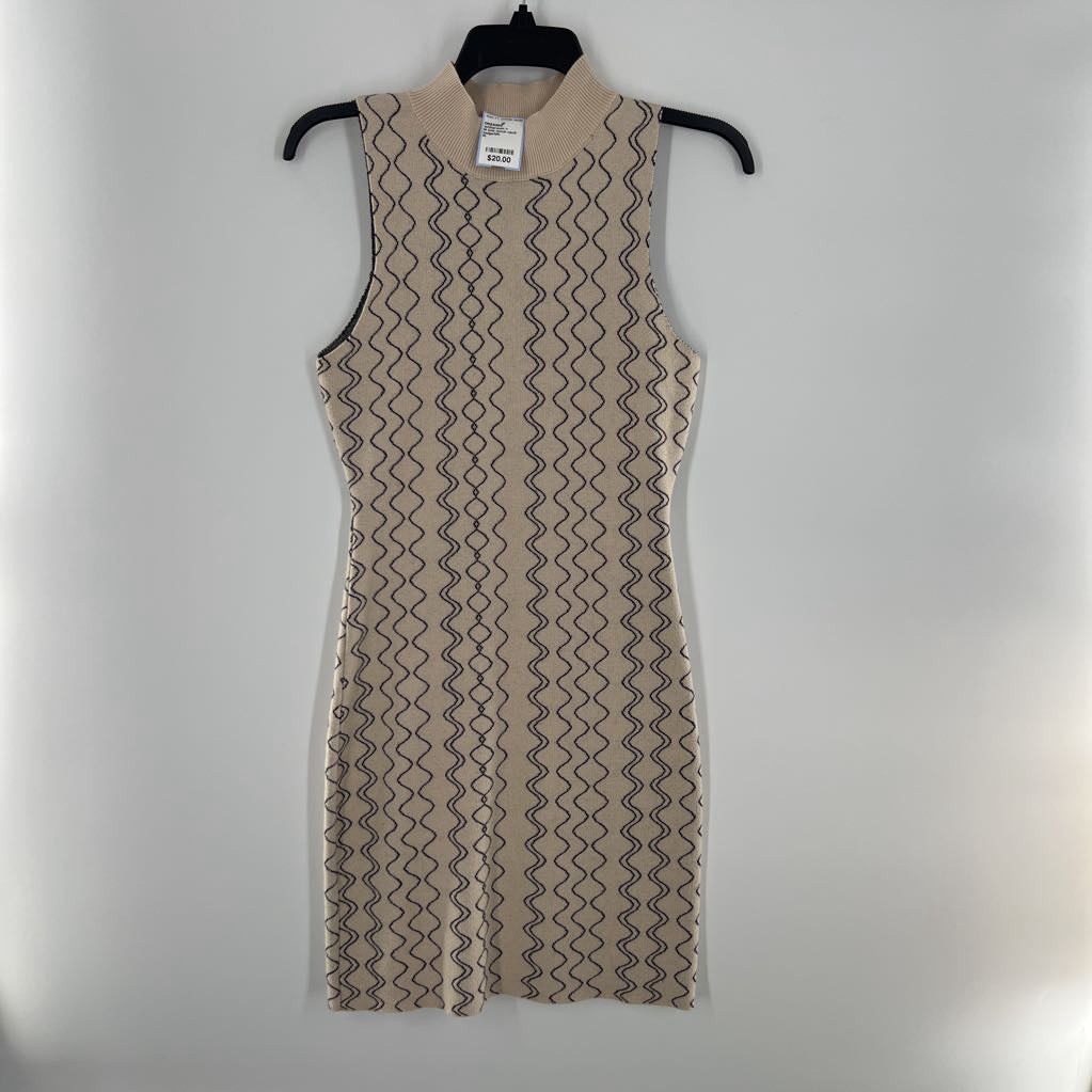 M knit mock neck slvls dress