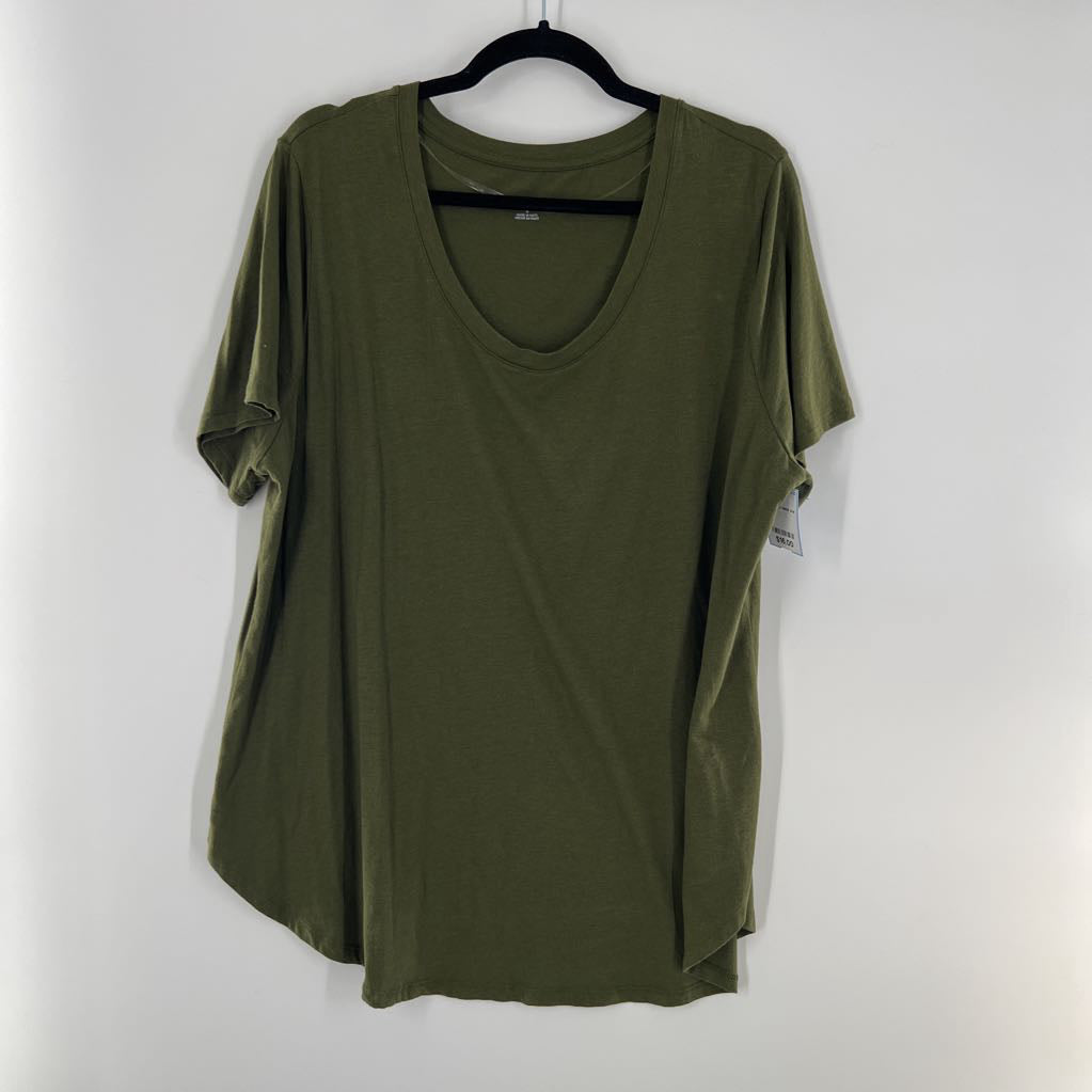 1X scoop neck s/s tee
