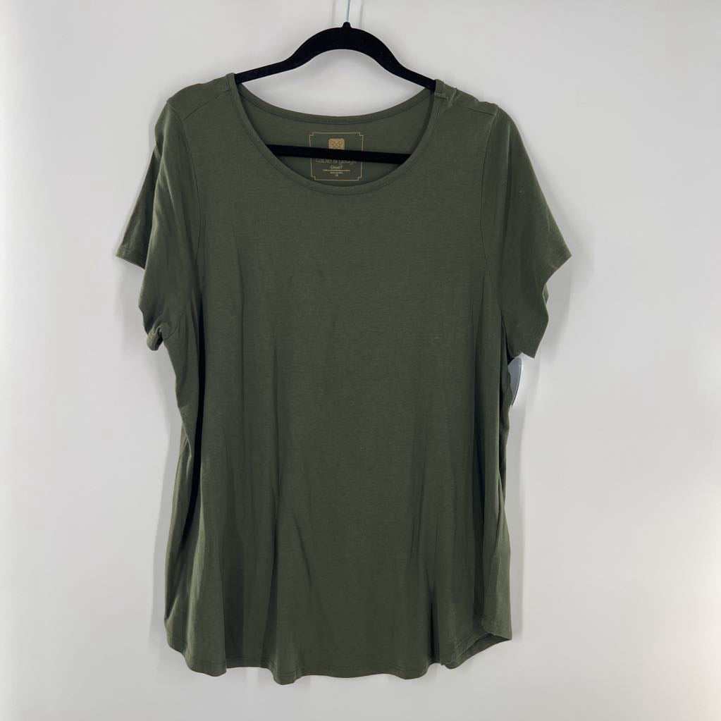 1X round neck s/s tee