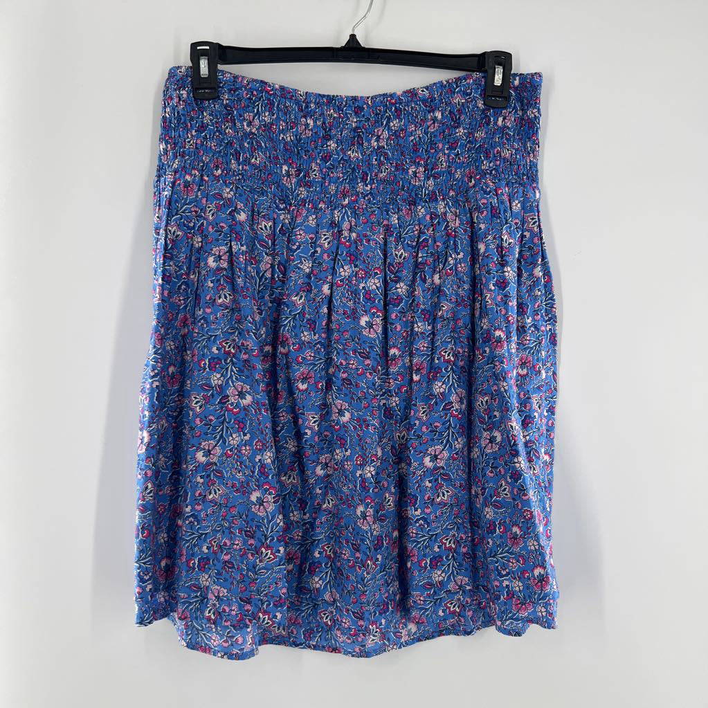 XL-T smocked flo print skirt