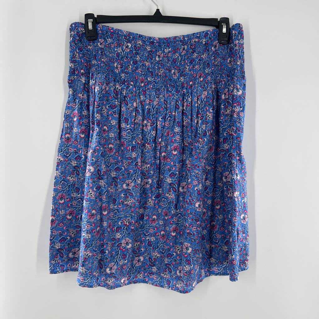 XL-T smocked flo print skirt