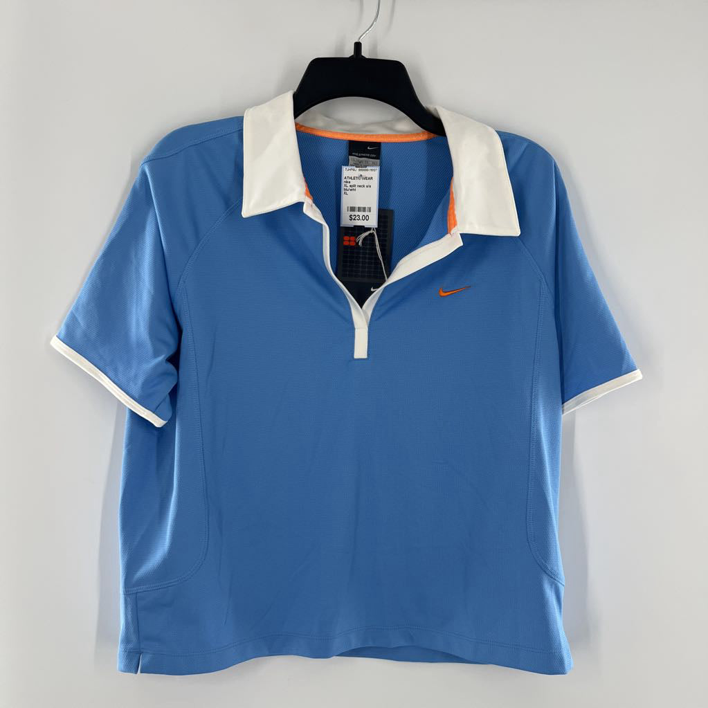 XL split neck s/s polo