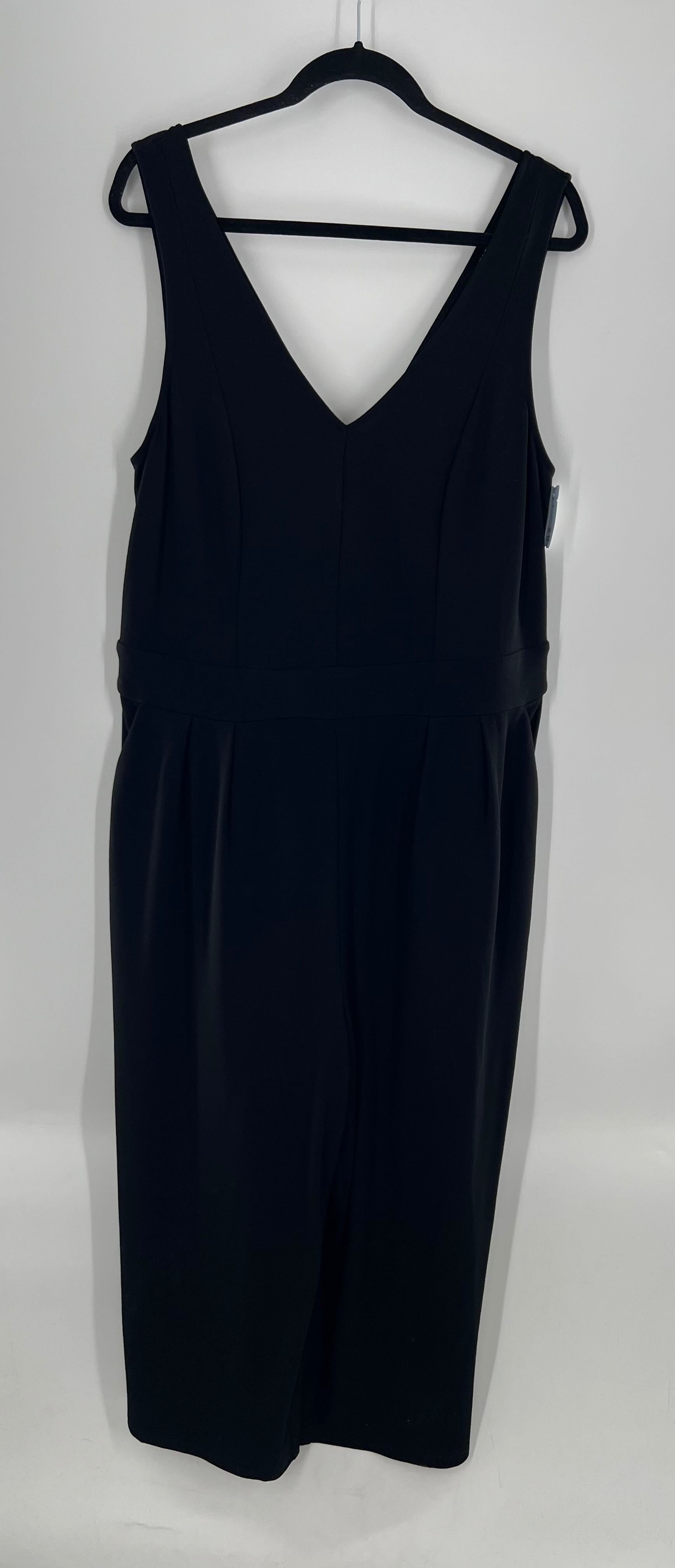 1X v-neck slvls jumpsuit
