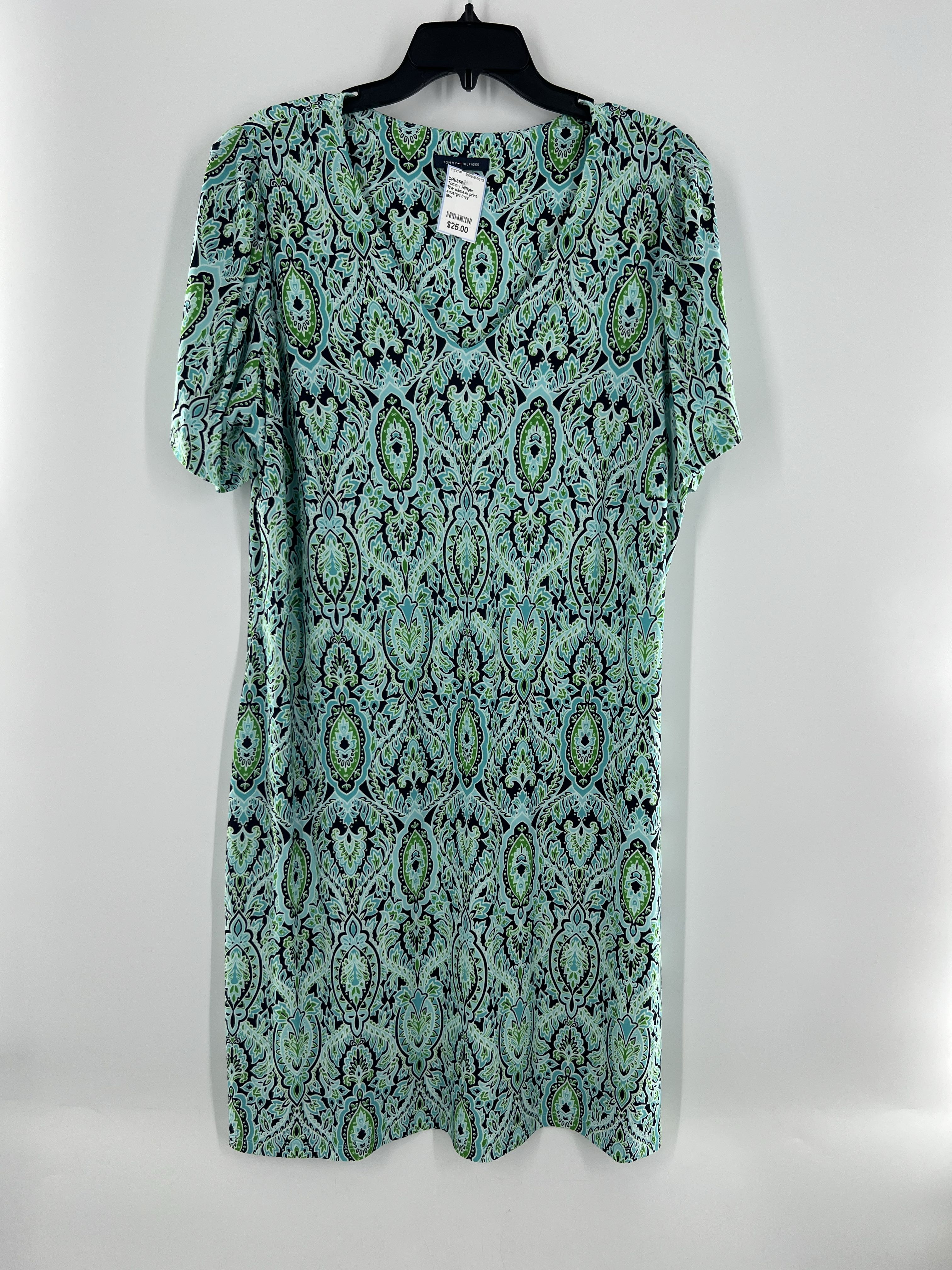 16w damask print s/s dress
