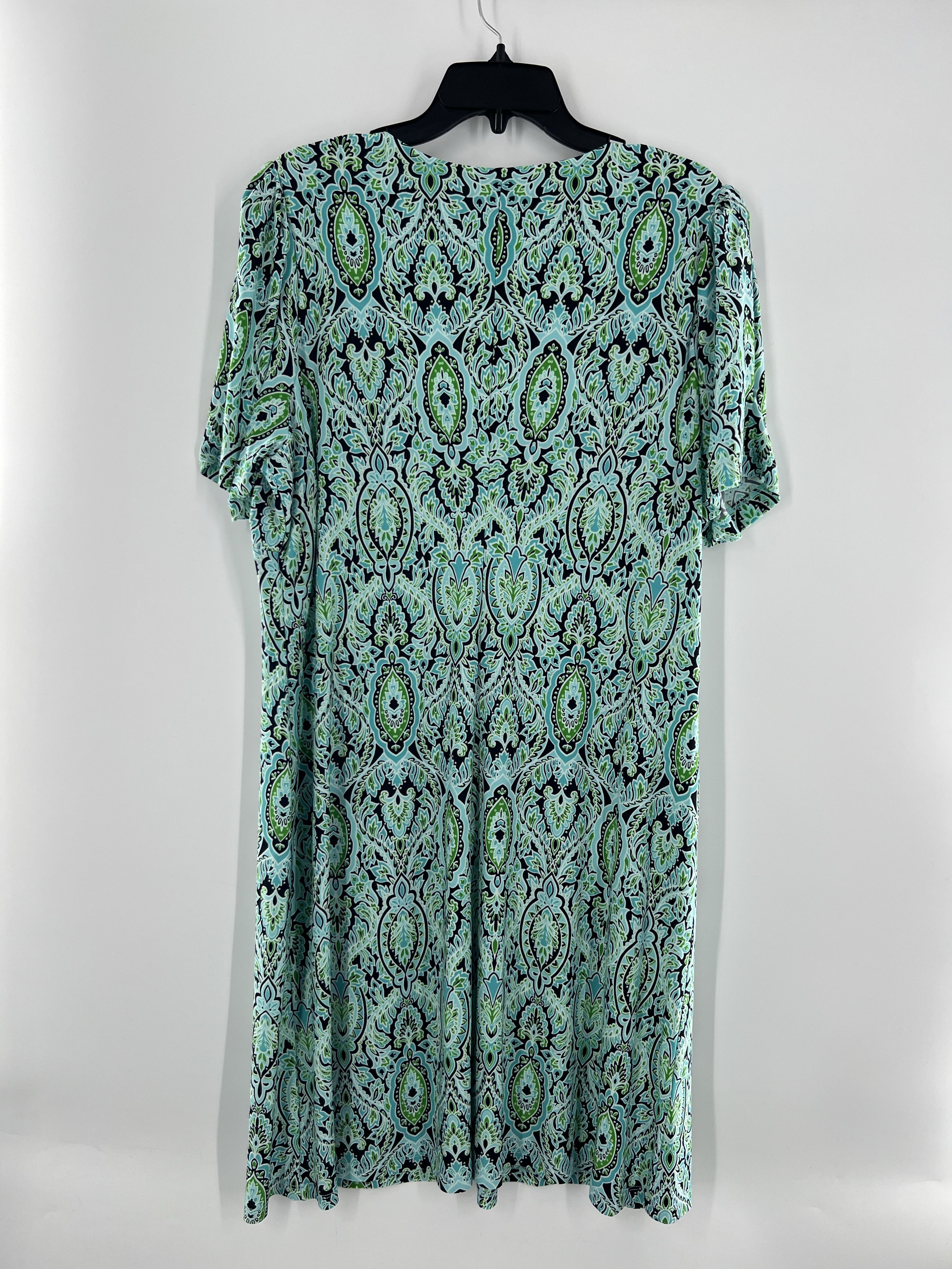 16w damask print s/s dress