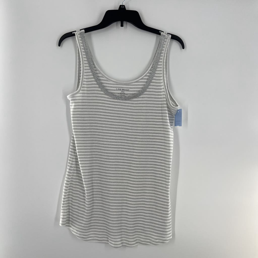 14/16 striped scoop neck tank
