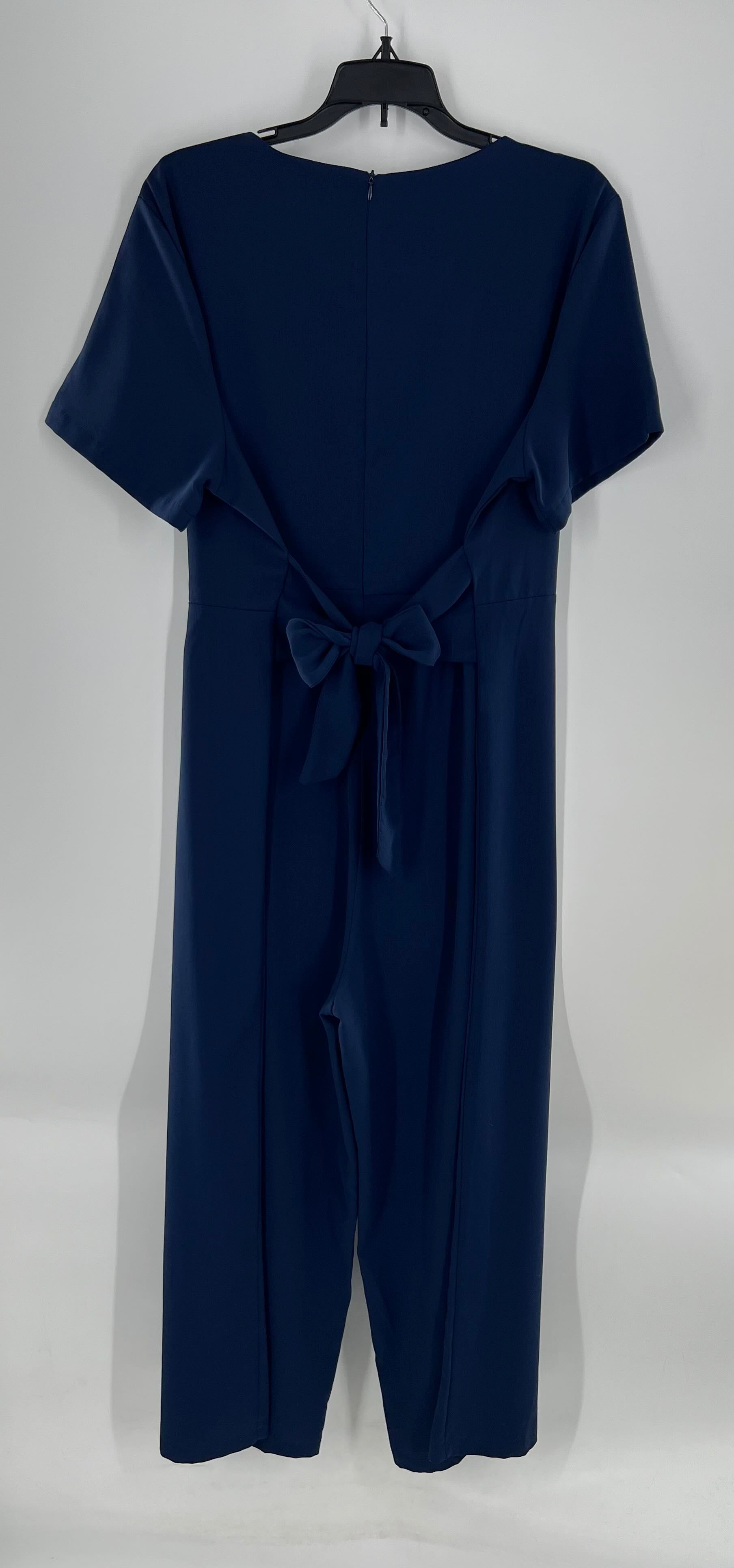 XL round neck s/s jumpsuit