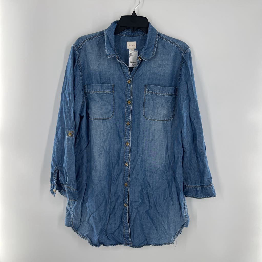 L button down l/s top