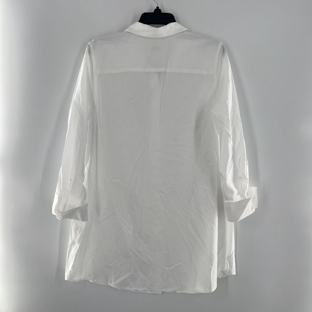 R99 L button down cuffed slv top